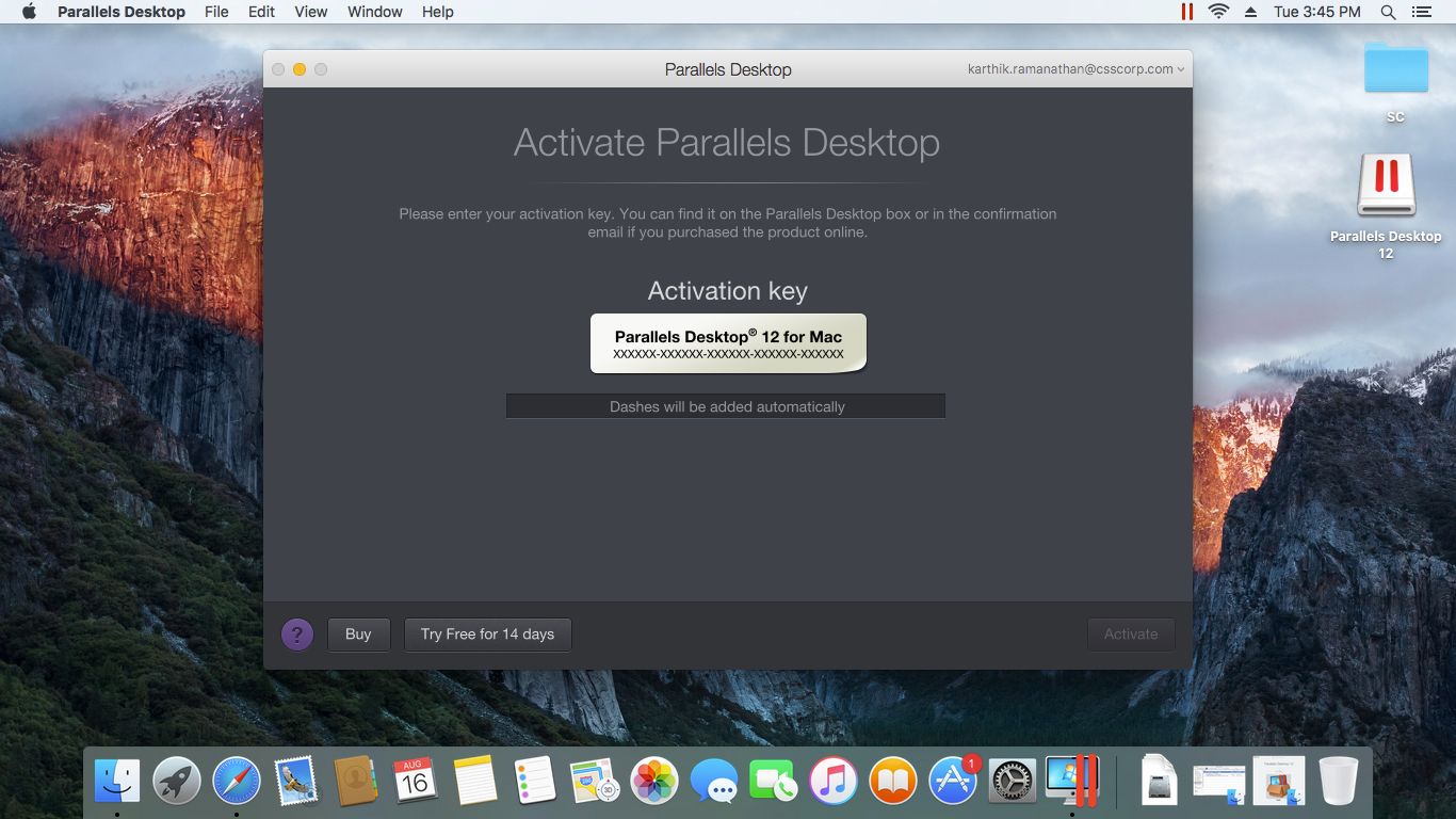 Activation Key Parallels Desktop 9 For Mac